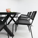 Load image into Gallery viewer, Ravenne Bahamas 9pc Dining Setting - Black