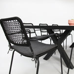 Load image into Gallery viewer, Ravenne Bahamas 9pc Dining Setting - Black