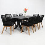 Load image into Gallery viewer, Ravenne Albenga 9pc Dining Setting - Black