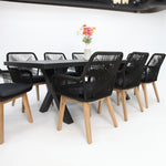 Load image into Gallery viewer, Ravenne Albenga 9pc Dining Setting - Black