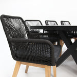 Load image into Gallery viewer, Ravenne Albenga 9pc Dining Setting - Black