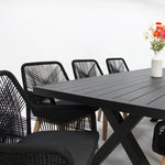 Load image into Gallery viewer, Ravenne Albenga 9pc Dining Setting - Black