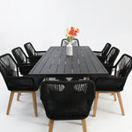 Load image into Gallery viewer, Ravenne Albenga 9pc Dining Setting - Black