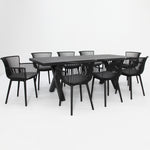 Load image into Gallery viewer, Ravenne Canela 9pc Dining Setting - Black