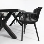 Load image into Gallery viewer, Ravenne Canela 9pc Dining Setting - Black