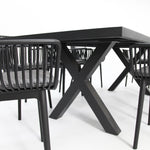 Load image into Gallery viewer, Ravenne Canela 9pc Dining Setting - Black