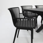 Load image into Gallery viewer, Ravenne Canela 9pc Dining Setting - Black