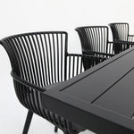 Load image into Gallery viewer, Ravenne Canela 9pc Dining Setting - Black