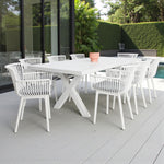 Load image into Gallery viewer, Ravenne Canela 9pc Dining Setting - White