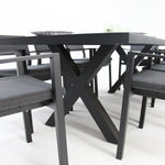 Load image into Gallery viewer, Ravenne Dallas 9pc Dining Setting - Black