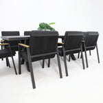 Load image into Gallery viewer, Ravenne Milton 9pc Dining Setting - Black