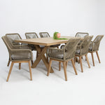 Load image into Gallery viewer, Ravenne Albenga 9pc Dining Setting - Taupe