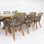 Load image into Gallery viewer, Ravenne Albenga 9pc Dining Setting - Taupe