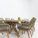 Load image into Gallery viewer, Ravenne Albenga 9pc Dining Setting - Taupe