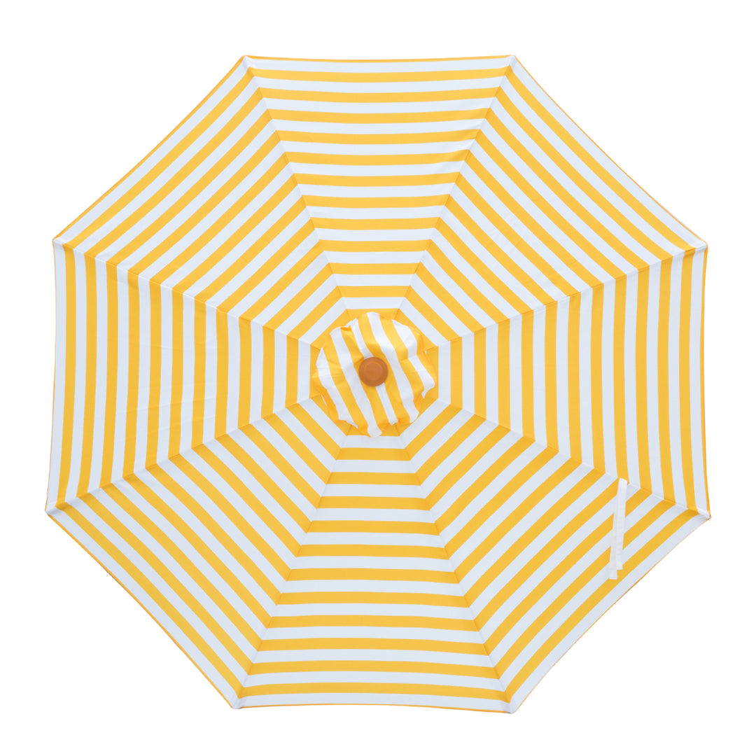 Billy Fresh 3m Timber-Look Aluminium San Remo Umbrella - Yellow