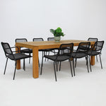 Load image into Gallery viewer, Selina Bahamas 9pc Dining Setting - Black