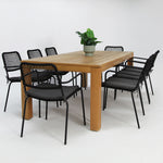 Load image into Gallery viewer, Selina Bahamas 9pc Dining Setting - Black