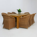 Load image into Gallery viewer, Selina Portland 9pc Dining Setting - Natural