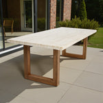 Load image into Gallery viewer, Veltis 220cm Travertine Dining Table