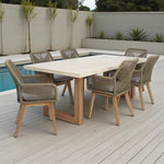 Load image into Gallery viewer, Veltis Albenga 7pc Travertine Dining Setting