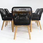 Load image into Gallery viewer, Versailles Albenga 7pc Dining Setting - Black