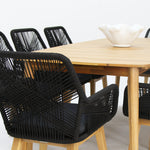 Load image into Gallery viewer, Versailles Albenga 9pc Dining Setting - Black