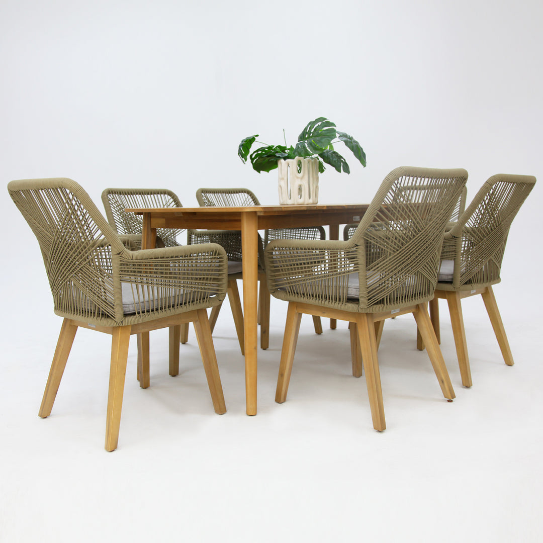 Versailles Albenga 7pc Dining Setting - Taupe