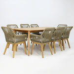 Load image into Gallery viewer, Versailles Albenga 9pc Dining Setting - Taupe
