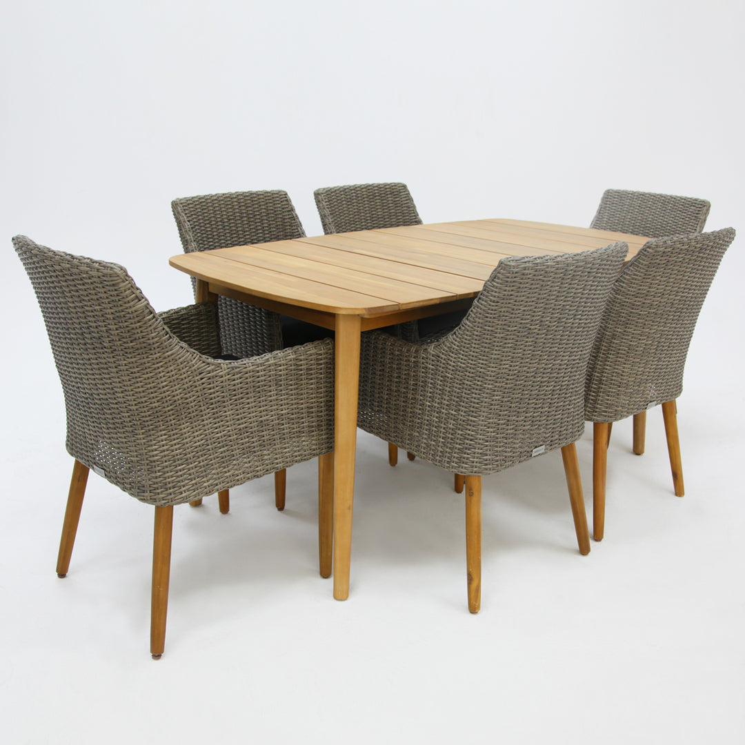 Versailles Faro 7pc Dining Set - Grey