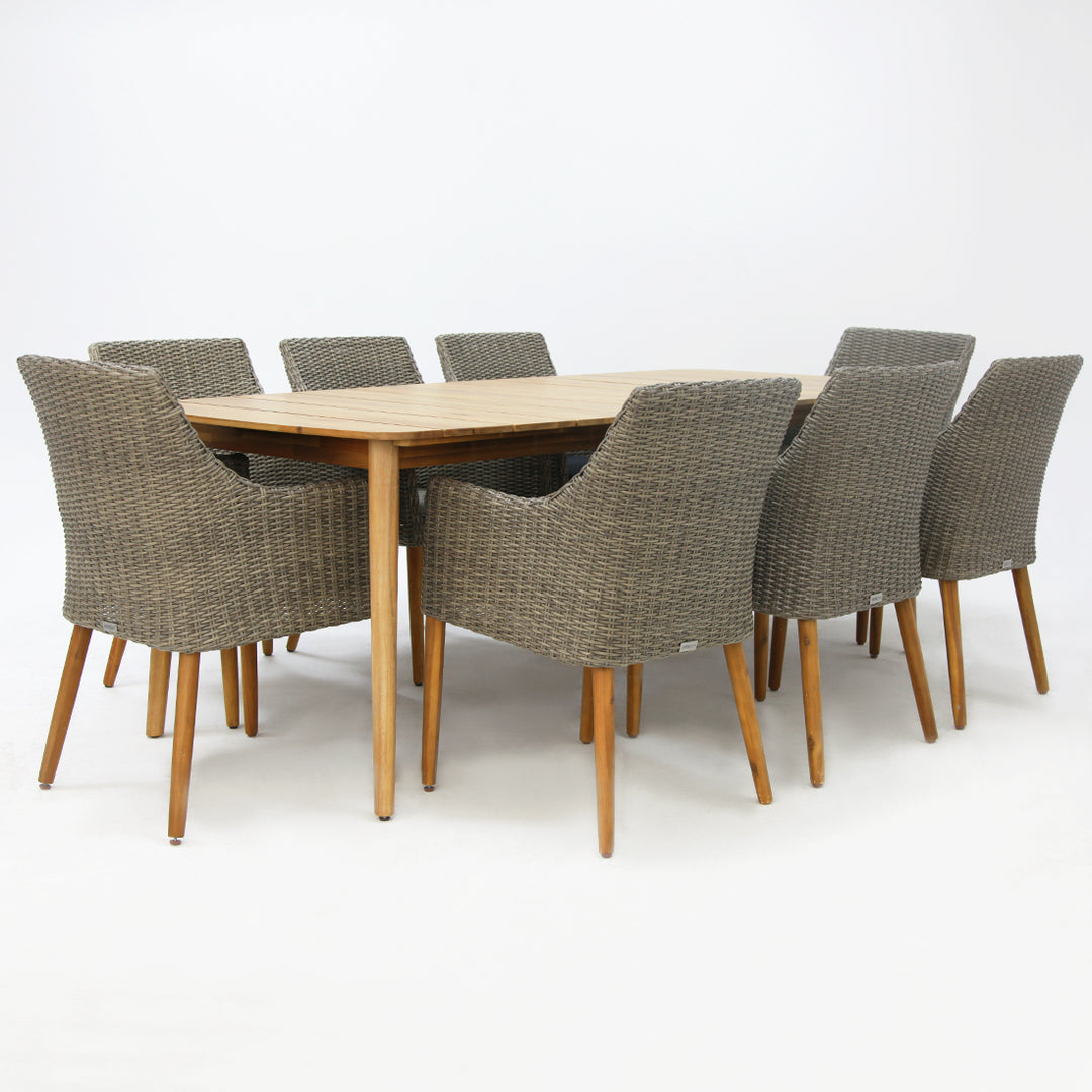 Versailles Faro 9pc Dining Set - Grey