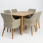 Load image into Gallery viewer, Versailles Faro 7pc Dining Set - White Natural