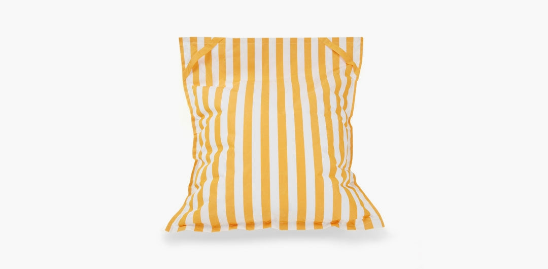 Lazy Days Yellow + White Stripe Floating Beanbag
