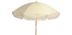 Load image into Gallery viewer, Banana Yellow and White Stripe Beach Umbrella