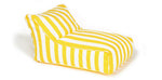 Load image into Gallery viewer, Chill Out Yellow + White Stripe Outdoor Beanbag