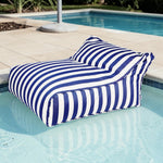 Load image into Gallery viewer, Drift Away Floating Beanbag - Navy and White Stripe
