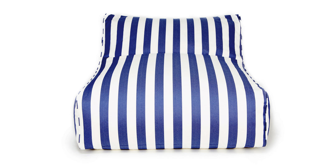 Hang Out Blue + White Stripe Outdoor Beanbag