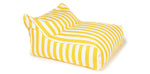 Load image into Gallery viewer, Hang Out Yellow + White Stripe Outdoor Beanbag