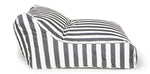 Load image into Gallery viewer, Hang Out Charcoal + White Stripe Outdoor Beanbag