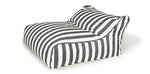 Load image into Gallery viewer, Hang Out Charcoal + White Stripe Outdoor Beanbag