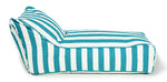 Load image into Gallery viewer, Laid Back Turquoise + White Outdoor Beanbag