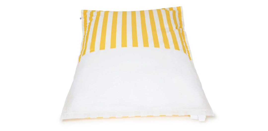 Lazy Days Yellow + White Floating Beanbag