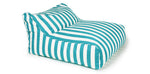 Load image into Gallery viewer, Hang Out Turquoise + White Outdoor Beanbag
