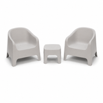 Load image into Gallery viewer, Varsity 3pc Tub Chair Setting - Light Grey