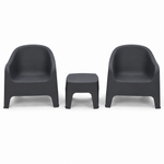 Load image into Gallery viewer, Varsity 3pc Tub Chair Setting - Dark Grey