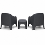 Load image into Gallery viewer, Varsity 3pc Tub Chair Setting - Dark Grey
