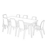 Load image into Gallery viewer, Odie Home Premium 9pc Dining Setting Cover - Grey
