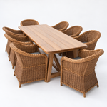 Load image into Gallery viewer, Panama Portland 9pc 9pc Dining Set - Natural