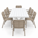 Load image into Gallery viewer, Ravenne Mariss 9pc Dining Setting - White Taupe
