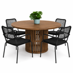 Load image into Gallery viewer, Cairns Bahamas 7pc Dining Setting - Black