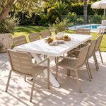 Load image into Gallery viewer, Ravenne Mariss 9pc Dining Setting - White Taupe
